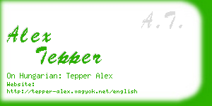 alex tepper business card